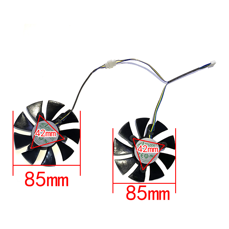 2pcs/lot DIY GA92S2U 85MM 4PIN R&X 2060 GPU Fan For R&X2060-6GD6 Destroyer SM HA Graphics card Cooling Fans