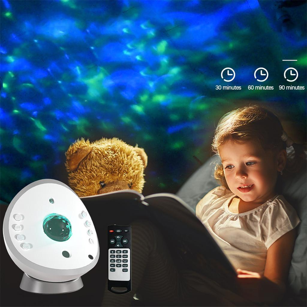 Rotary LED Galaxy Night Light Projector Party Bluetooth Speaker Lamp Remote