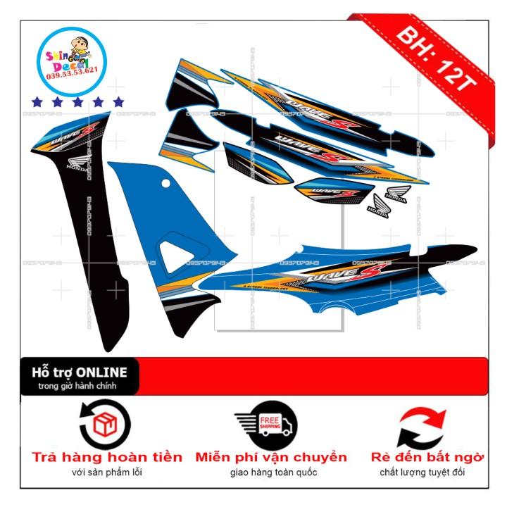 Tem rời wave S 2016 tam giác xanh đen