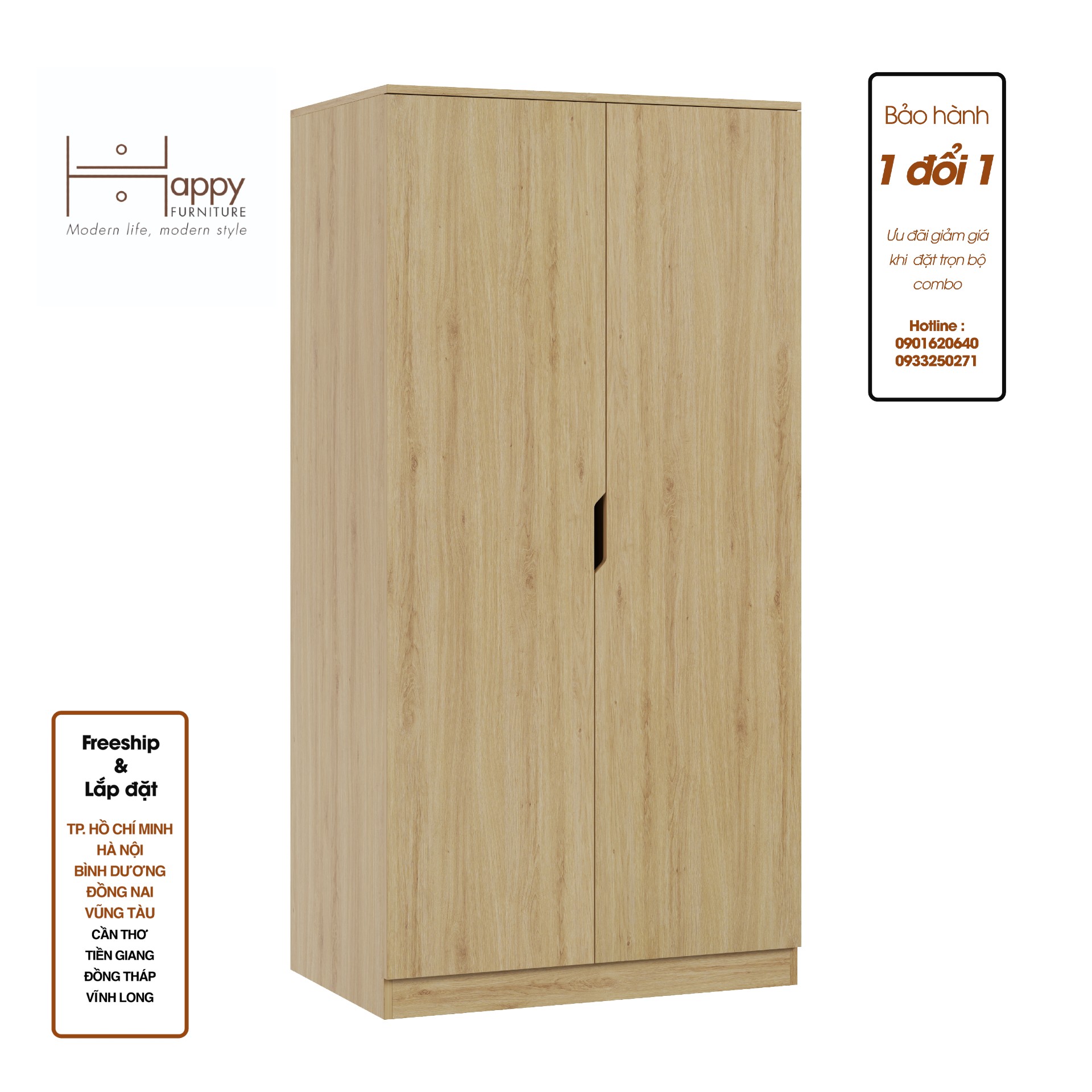 [Happy Home Furniture] DASH, Tủ lưu trữ cửa mở - 2 ngăn kéo,  90cm x 58cm x 180cm ( DxRxC), TCM_022