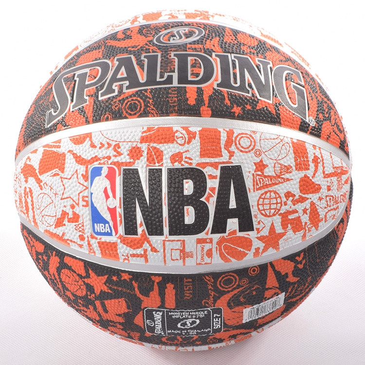 Bóng rổ Spalding NBA Graffiti Outdoor - Tặng Kim bơm bóng và túi lưới đựng bóng