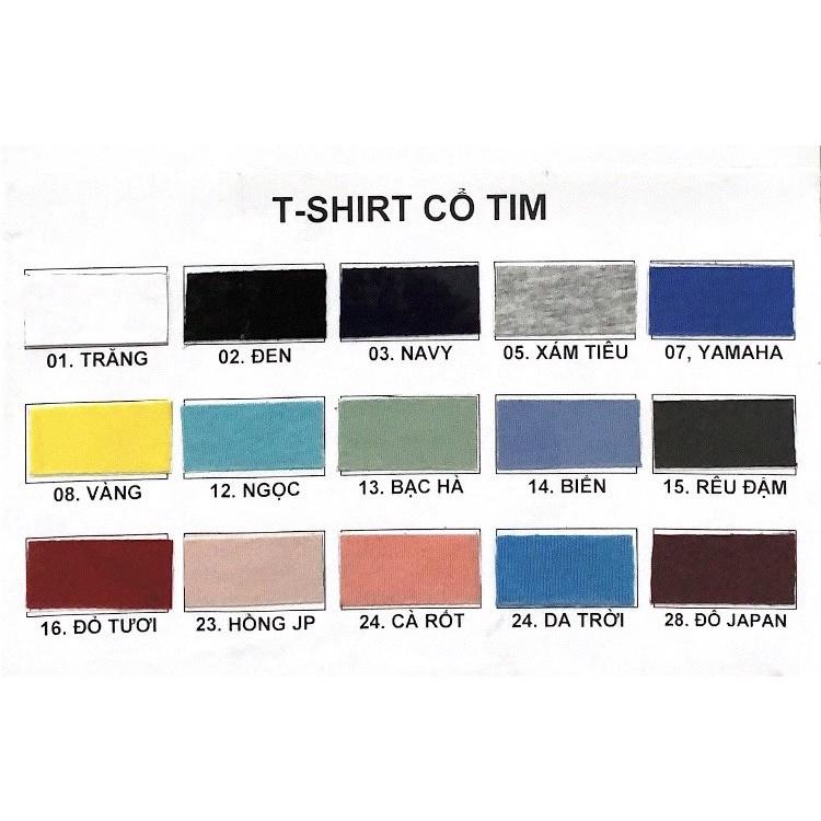 Áo Thun Nam Trơn Cổ Tim Thoáng Mát Tay Ngắn Màu Đỏ Tươi