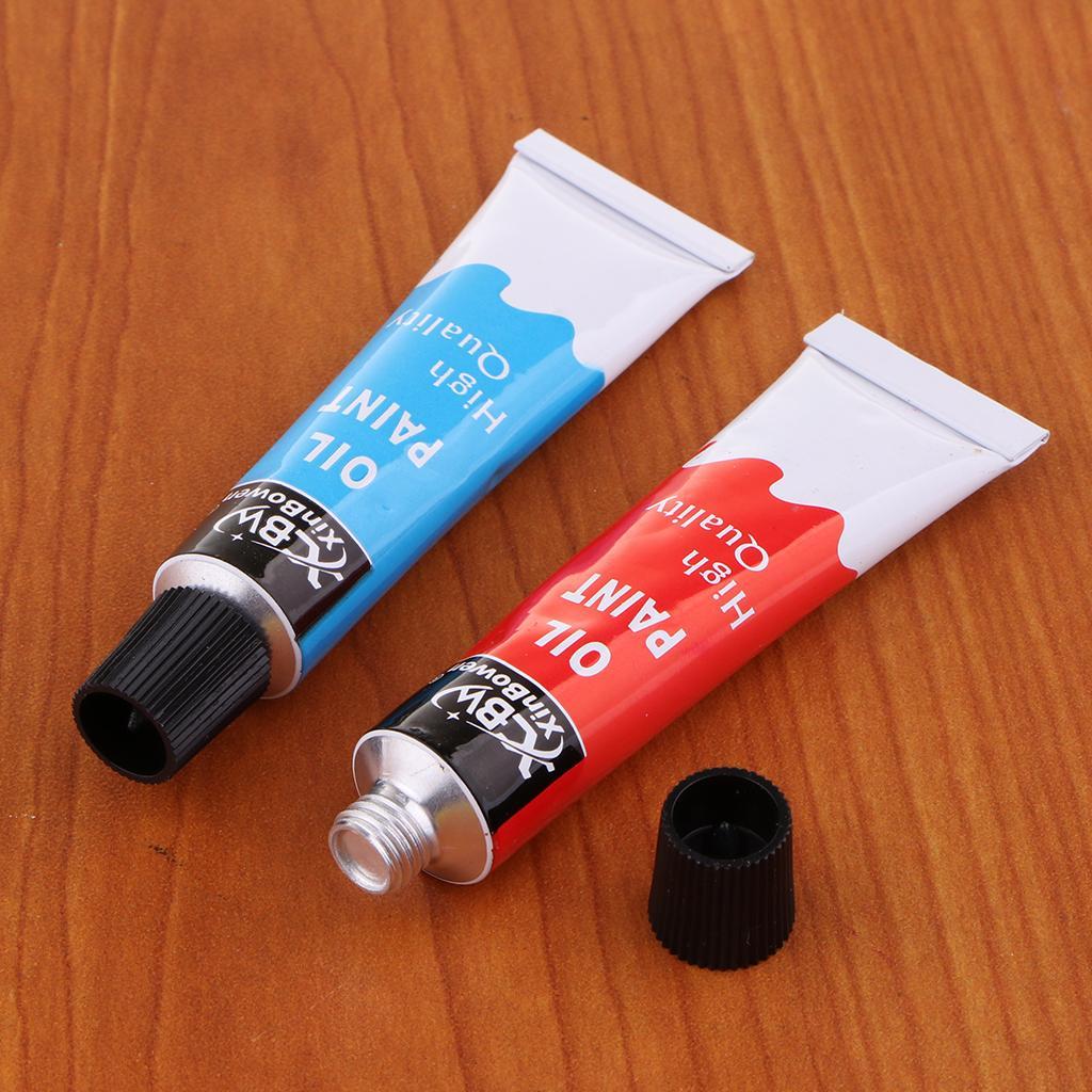 Set of 12 Acrylic Paint Set, Watercolor/ Oil Painting Tubes for Kids and Adults, Art & Craft Sets for Fabric, Wood, Ceramic, Glass, Rock