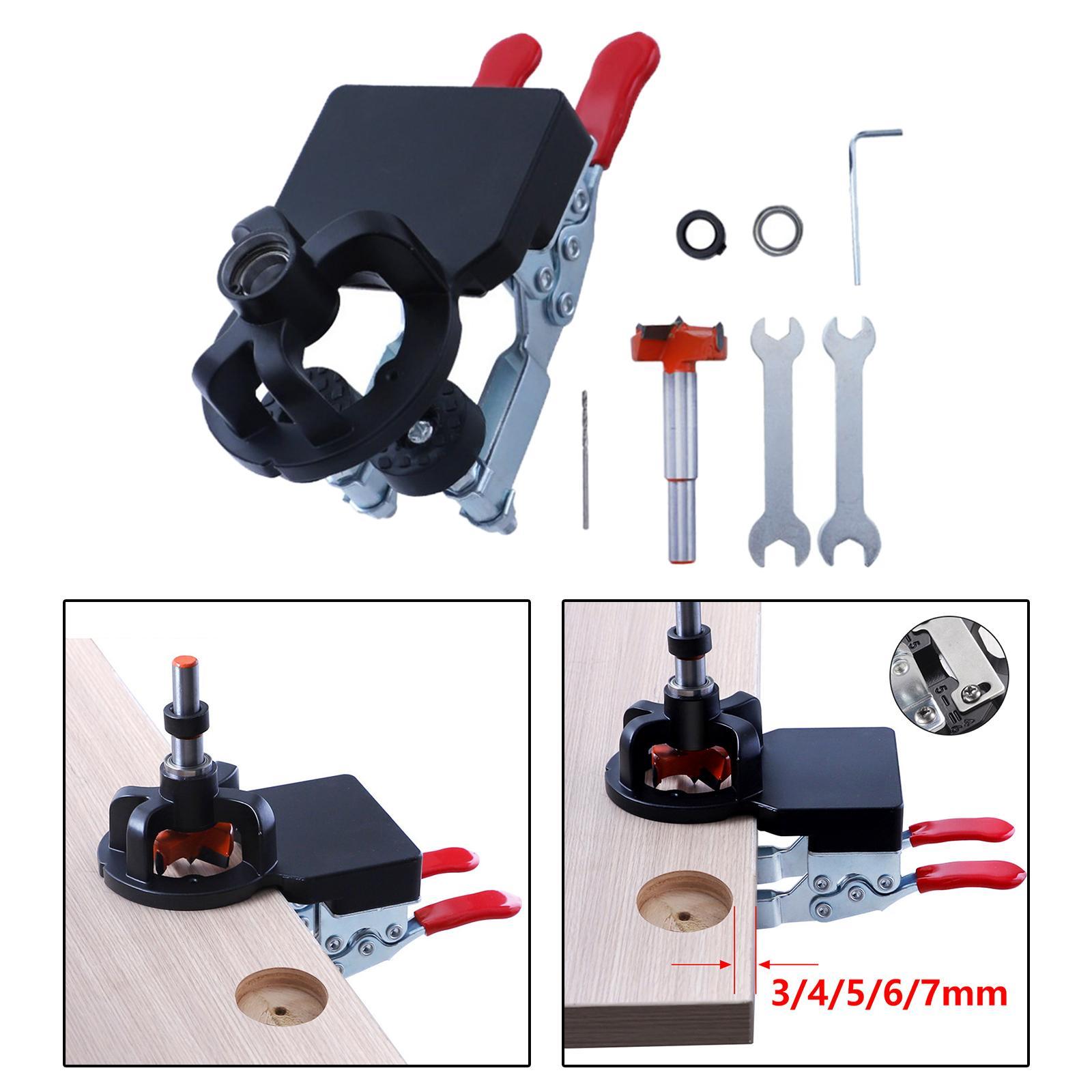 35mm Hinge Hole Locator Jig Drilling Fixture for Furniture Wardrobe Cupboard