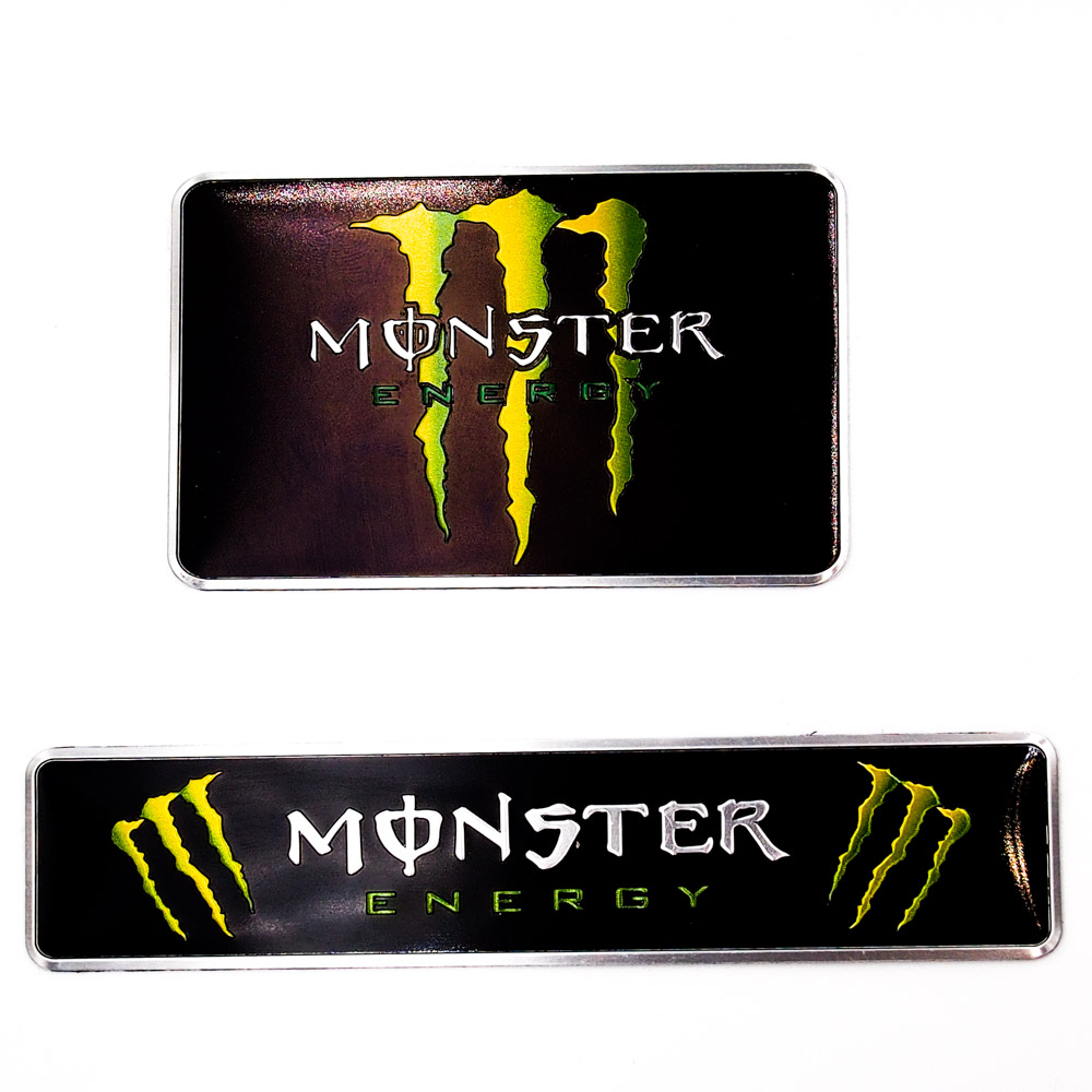 Set 2 sticker metal hình dán - Monster Energy