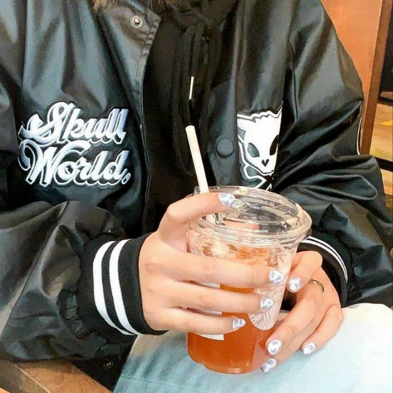 Áo khoác bomber dù unisex form rộng 2 lớp