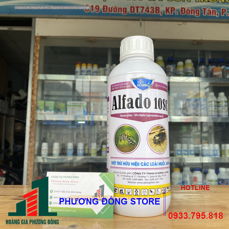 Thuốc diệt muỗi và côn trùng ALFADO 10SC _chai 1 lít
