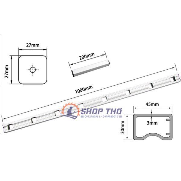 Bộ vam ghép ván ép bề mặt - 2 thanh