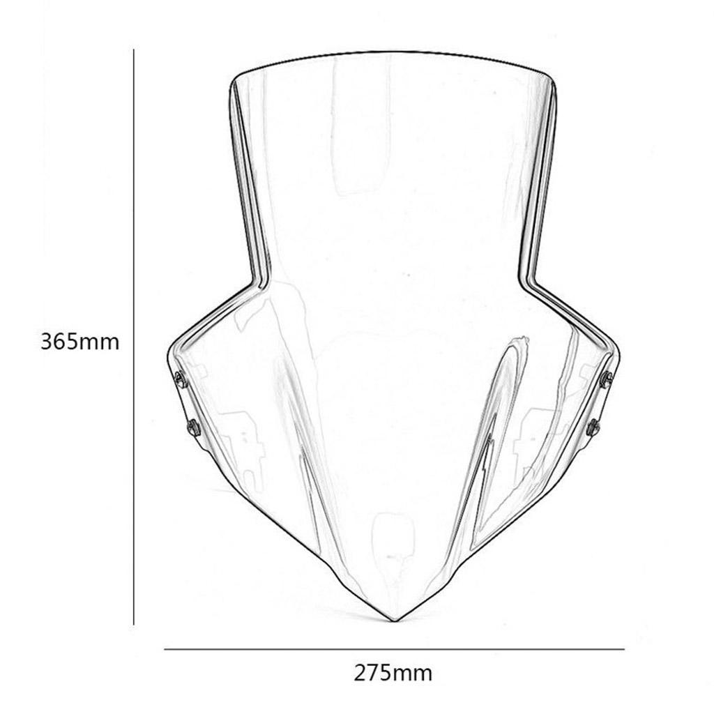 For  CB650F 2014-2017 Motorcycle Windshield Wind Deflector Transparent
