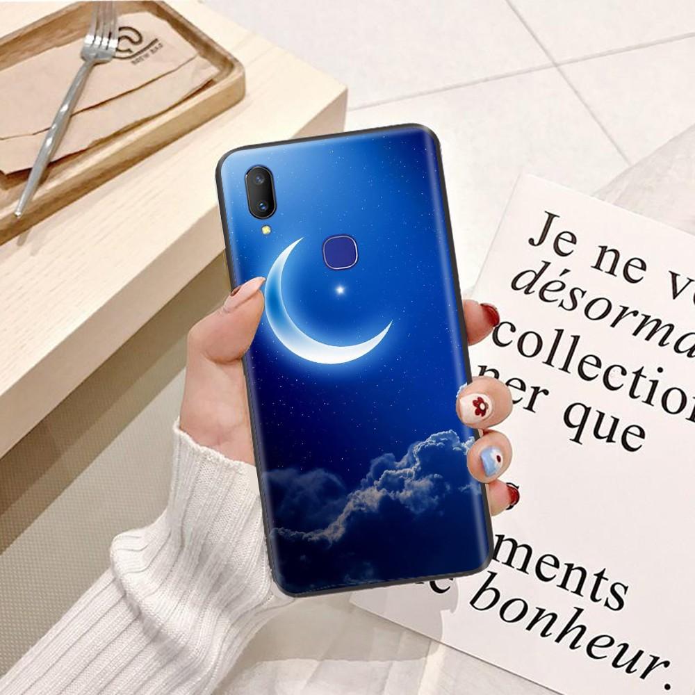 Ốp lưng dành cho ViVo Y91 Viền dẻo TPU hình Trăng Xanh