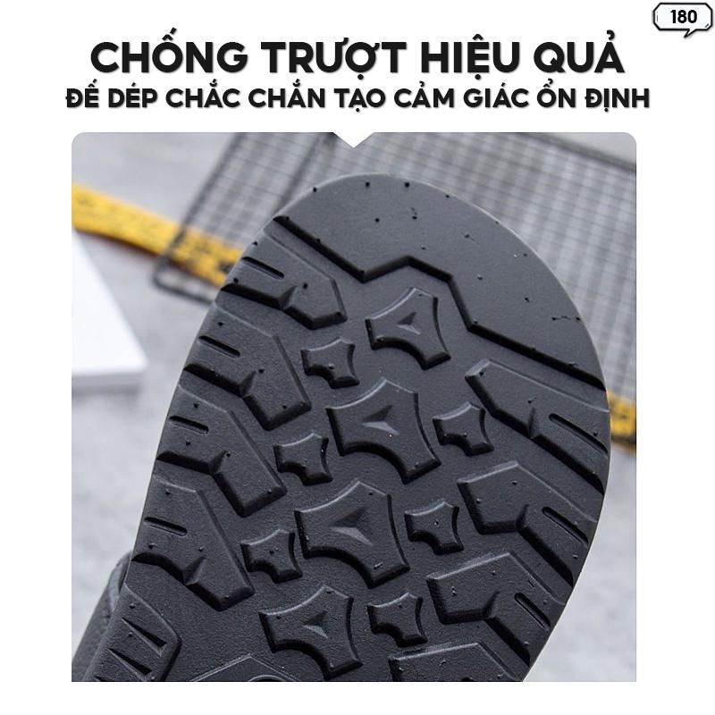 Dép Trung Niên Dép Nam Quai Ngang Cao Cấp Da Nhân Tạo Đi Êm Chân Không Đau Đủ Size 180