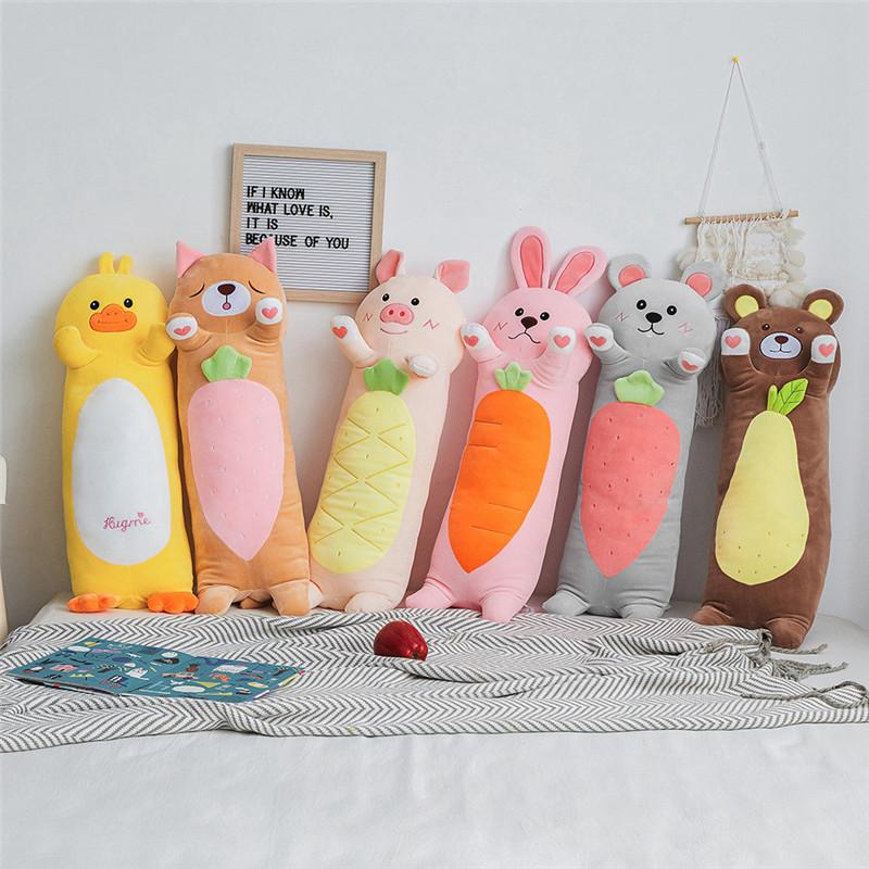 70-110Cm Động Vật Dài Tăng Cường Nhồi Bông Chuột Heo Thỏ Gấu Trúc Vịt Gối Trẻ Em Người Lớn Ngủ bạn Bè Quà Tặng