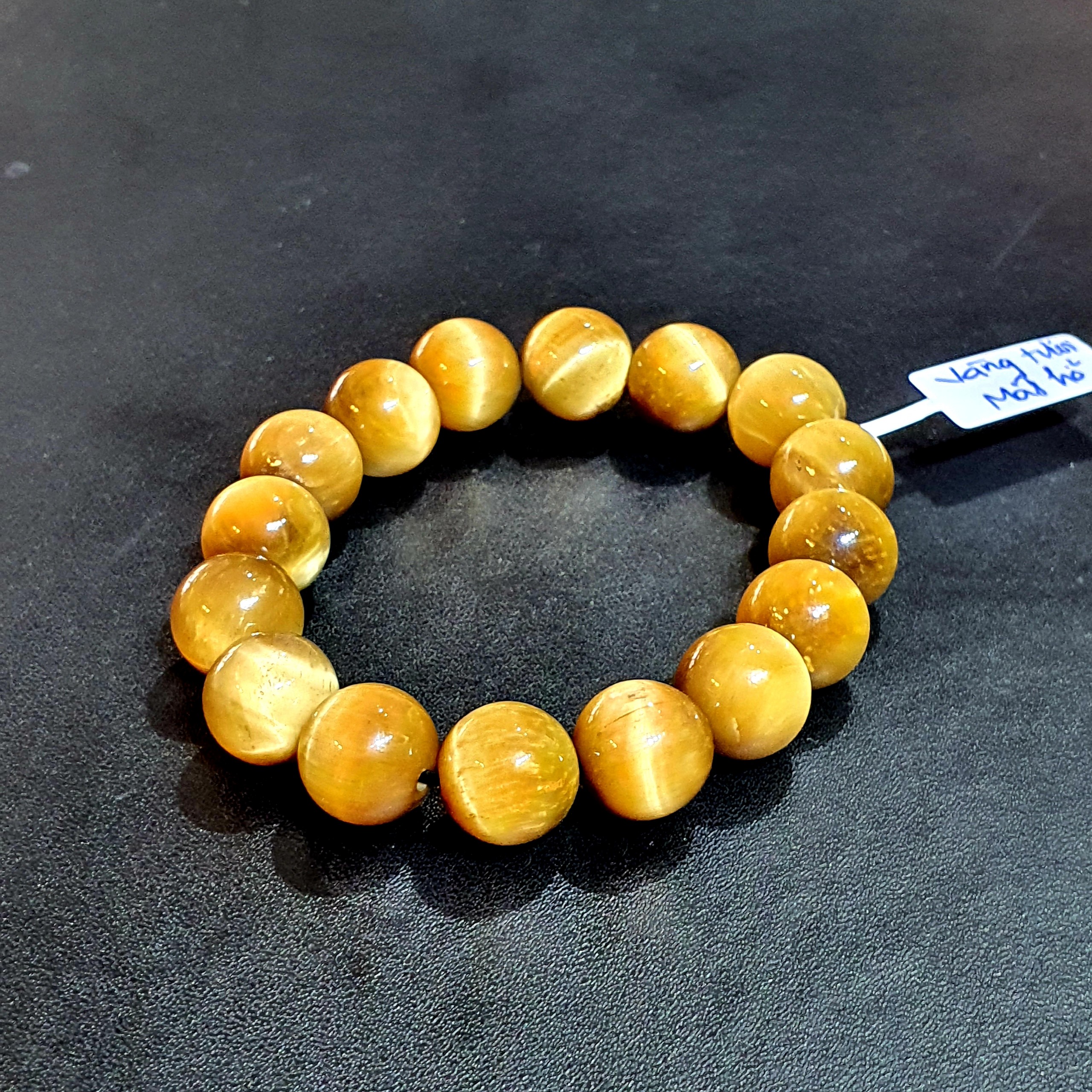 Vòng Tay Đá Mắt Hổ Vàng Tươi Thiên Nhiên Size 10li – VTMH0003