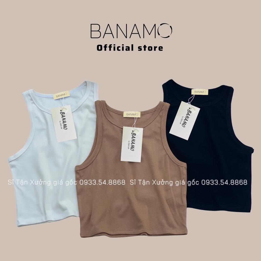Áo nữ croptop 3 lỗ bozip co giãn 4 chiều phong cách sexy siêu đẹp thời trang Banamo Fashion áo 3 lỗ 3129