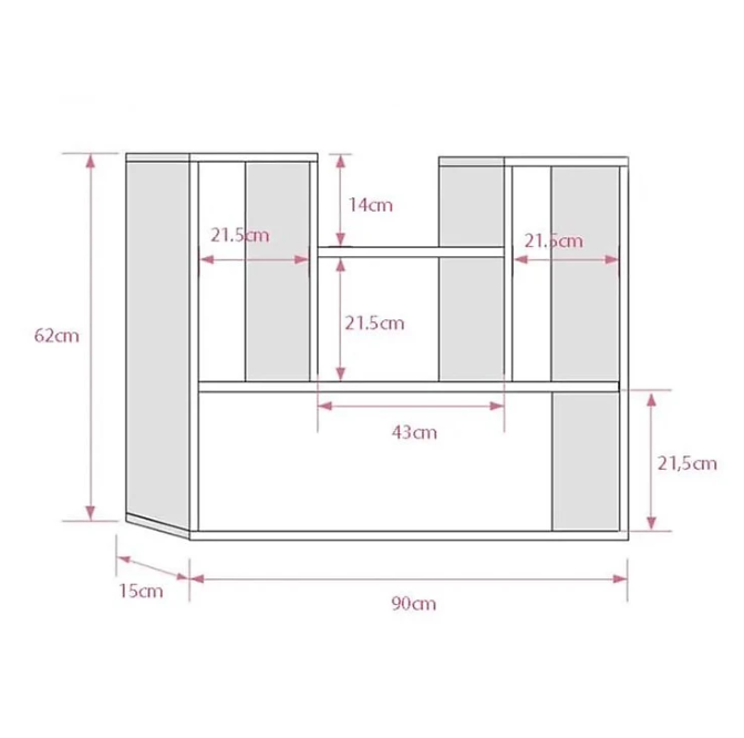 Combo 2 Kệ Gỗ Trang Trí Treo Tường Chữ L và Chữ U Tundo CTKT812 90cm x 62cm x 15cm
