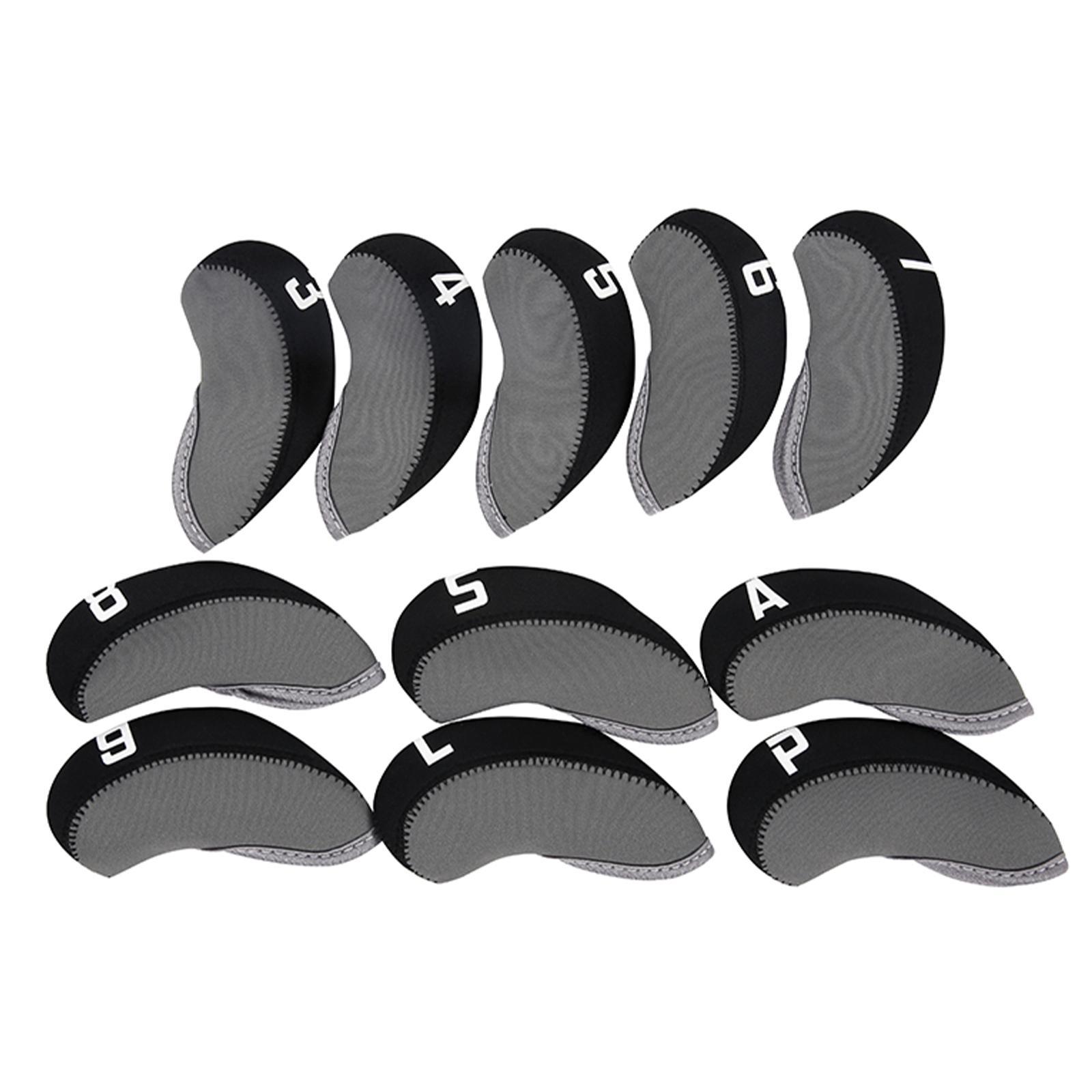 11Pieces Golf Iron Headcover Protector Guard, Golf Clubs Headcovers Numbered