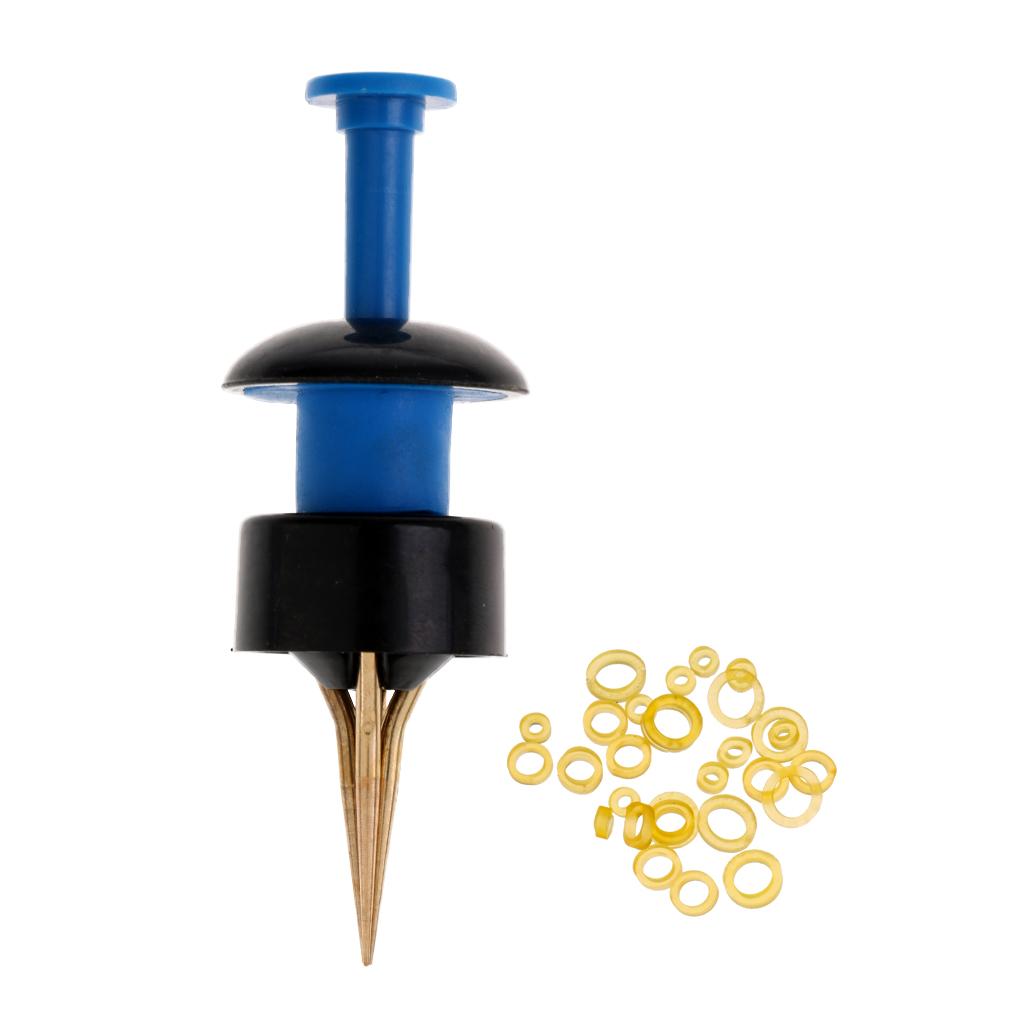 Portable Copper Bloodworm Clip Baits Lures Earthworm Clip Tool for Fishing