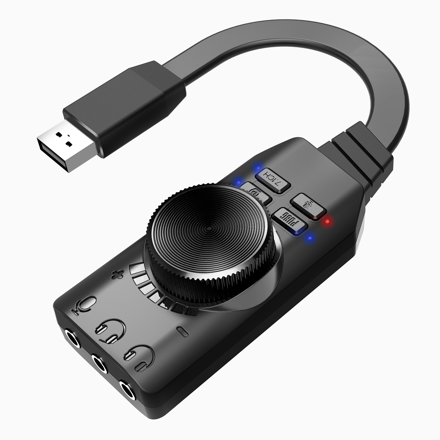 Sound card âm thanh 7.1 cho máy tính PC chuyên game GS3 - Hàng Chính hãng