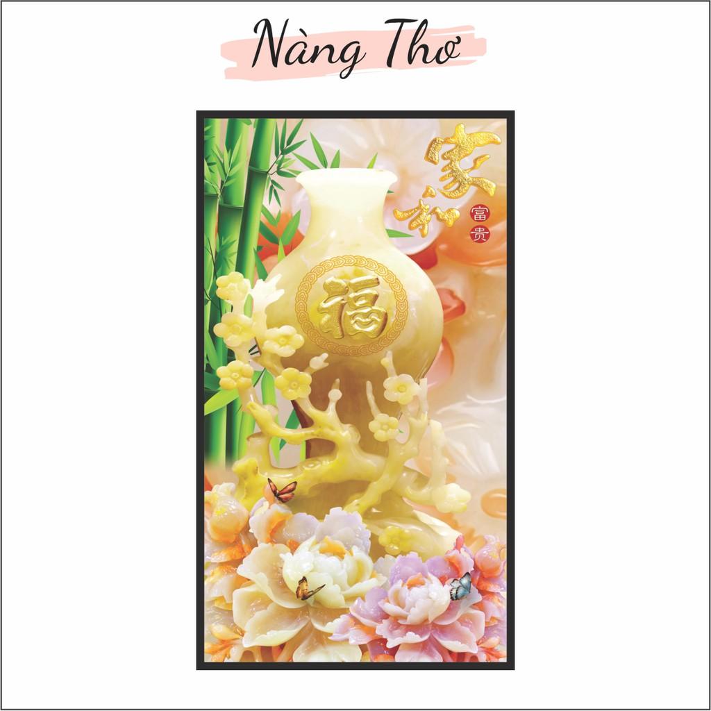 Decal Bình Hoa dán tường 3d_NHIỀU KÍCH THƯỚC