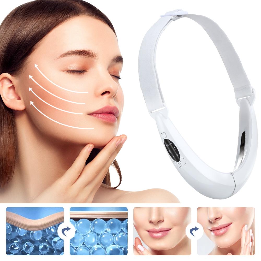 EMS Căng Da Mặt Thiết Bị Đèn LED Photon Trị Liệu Mặt Giảm Béo Rung Máy Massage Đôi Cằm V Dòng Nâng Dây Hàm Mặt Cụ Nâng