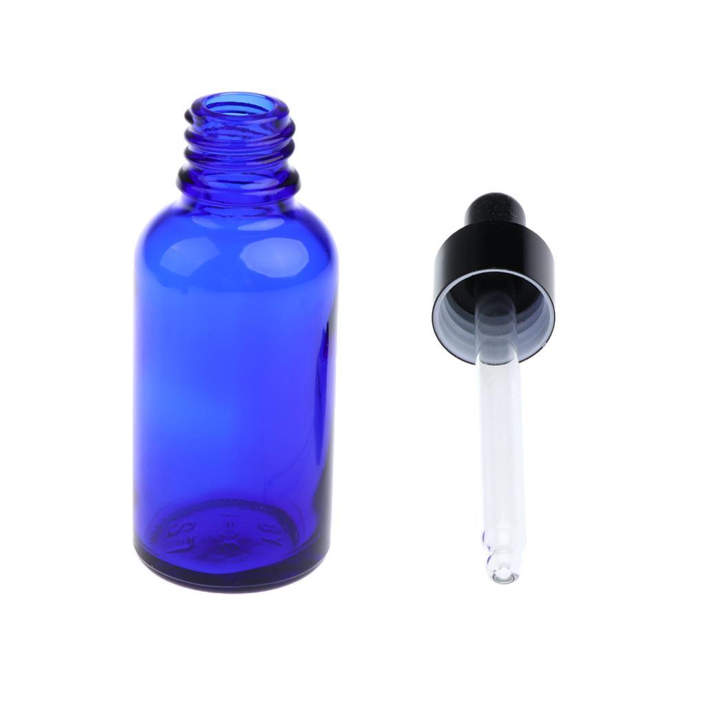 24 Pieces Empty Essential Oils Dropper Bottles Aromatherapy for 30ml Blue