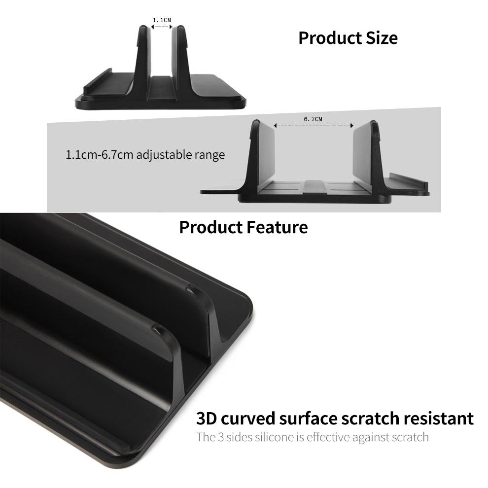Đế silicone hợp kim nhôm chống trượt Chiều rộng có thể điều chỉnh Máy tính xách tay / Điện thoại