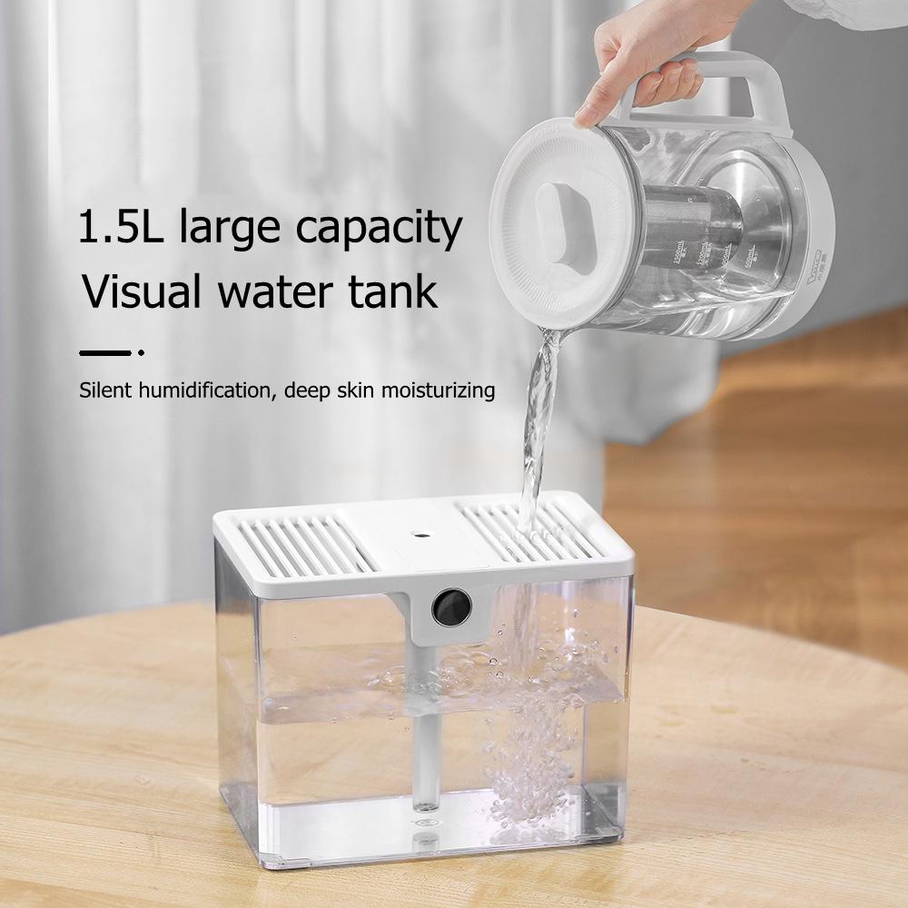 1500ML USB Siêu Âm Thanh Máy Tạo Độ Ẩm Không Khí Mát Văn Phòng Nhà Làm Thơm Phun Sương Tạo Phun Sương Tạo Ẩm Hình Ếch Con Điện Khuếch Tán Hương Thơm