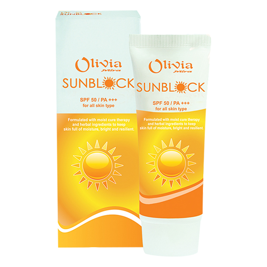 Kem Chống Nắng Olivia Mira Sun Cream SPF 50 PA+++ (New) (60ml) A556