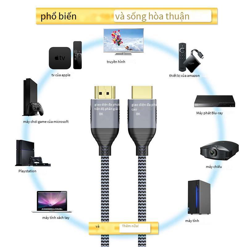 Ưu đãi đặc biệt tại chỗ HDMI 8K@60Hz4K@120Hz máy tính TV cáp độ nét cao ăn gà cáp kỹ thuật thể thao điện tử
