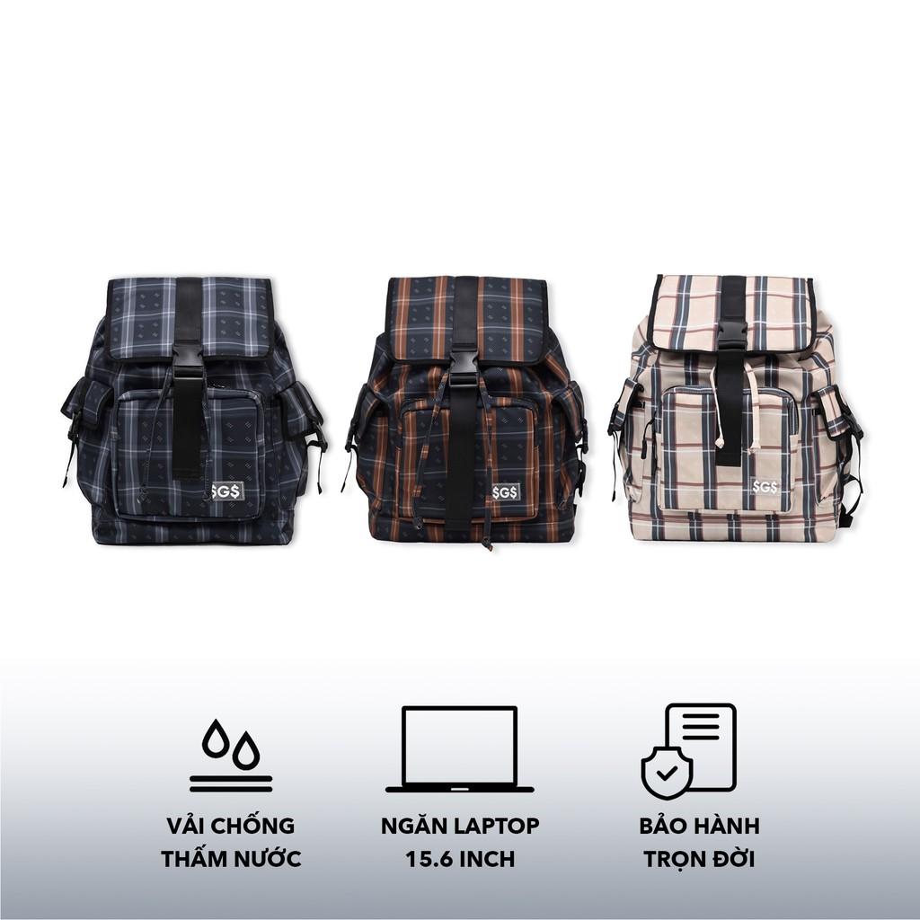 Balo Họa Tiết Sọc SAIGON SWAGGER SGS Icon Tartan Backpack-Ngăn Chống Sốc Laptop