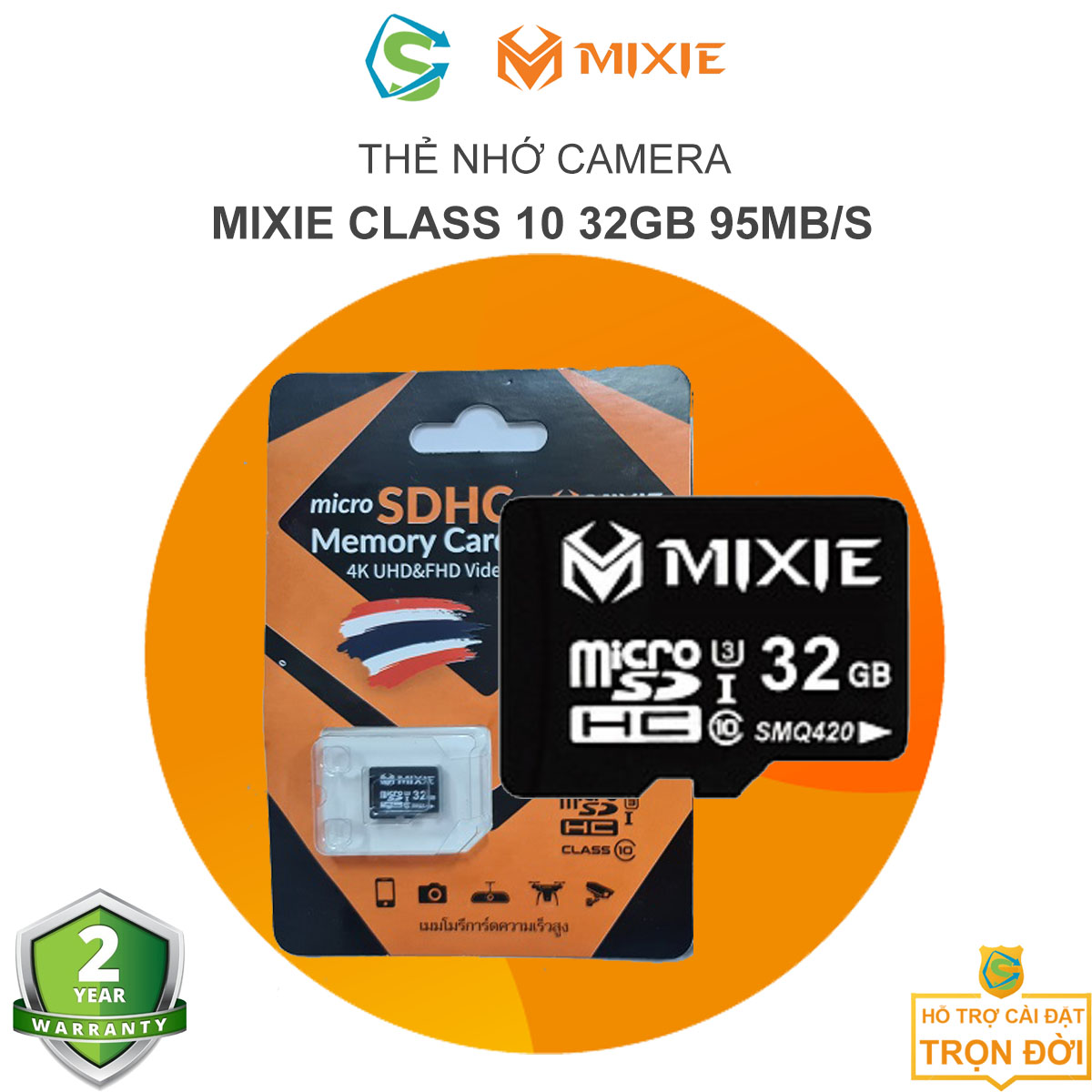 Thẻ nhớ chuyên dụng cho Camera, Thẻ nhớ 32GB / 64GB MIXIE 95 MB/s Class 10 - Hàng Chính Hãng