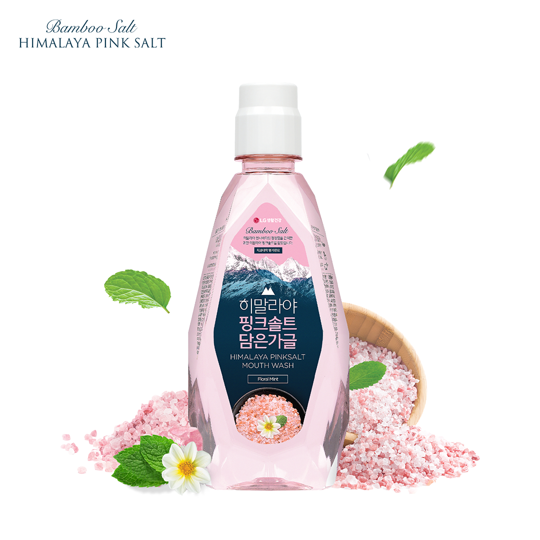 Nước súc miệng Hương Hoa Bạc Hà chứa muối hồng Himalaya và Muối tre Bamboo Salt 320ml