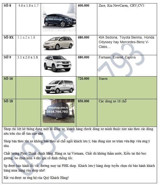 Áo trùm ô tô 4 chỗ: vios- k3-mazda3 - altis