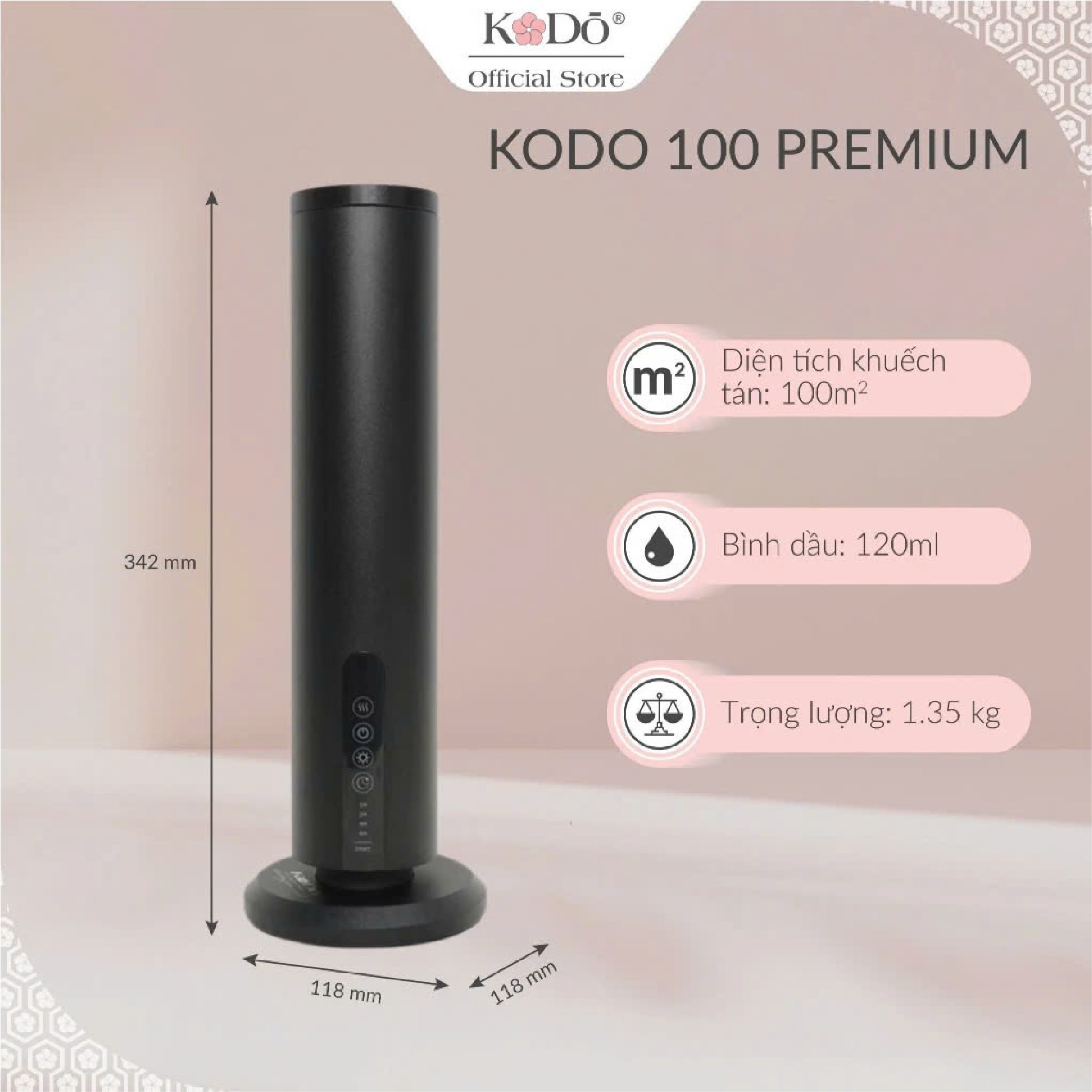 Máy Khuếch Tán Tinh Dầu Kodo 100 Nguyên Chất-Sử Dụng Cho Gia Đình