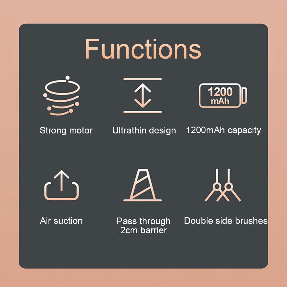 Robot hút bụi thông minh mini, có thể sạc lại cho gia đình