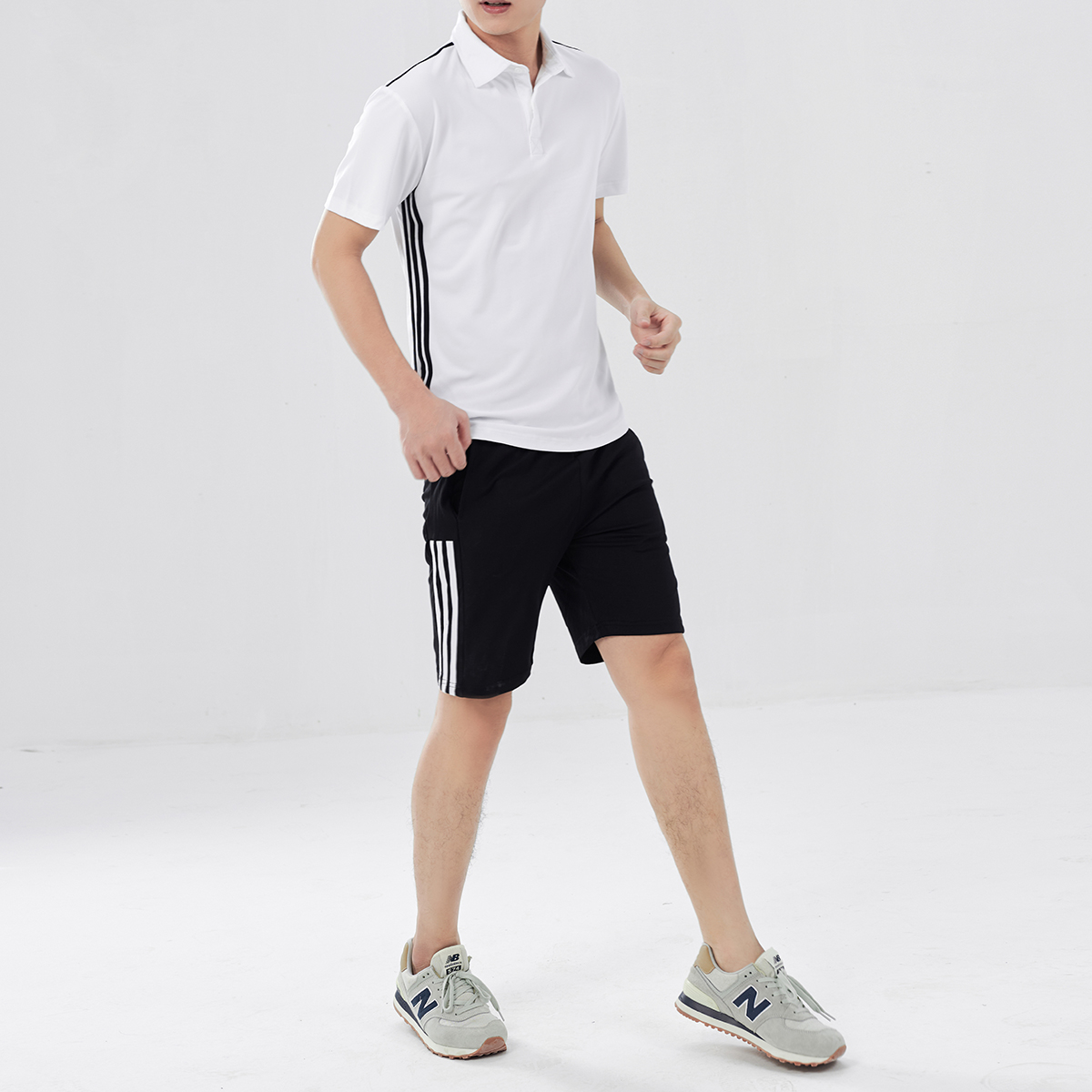 Bộ Thể Thao Nam Polo Cổ Bẻ Cotton Spandex Form Trẻ Trung 5 Màu - ROUGH