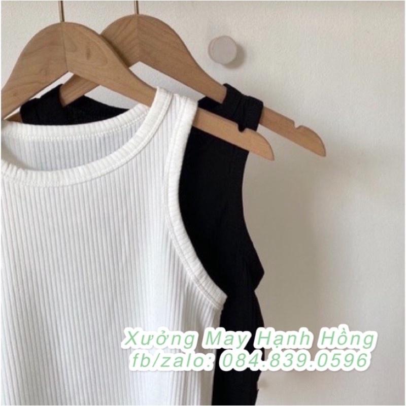 Áo ba lỗ thun gân croptop, áo thun croptop ôm người