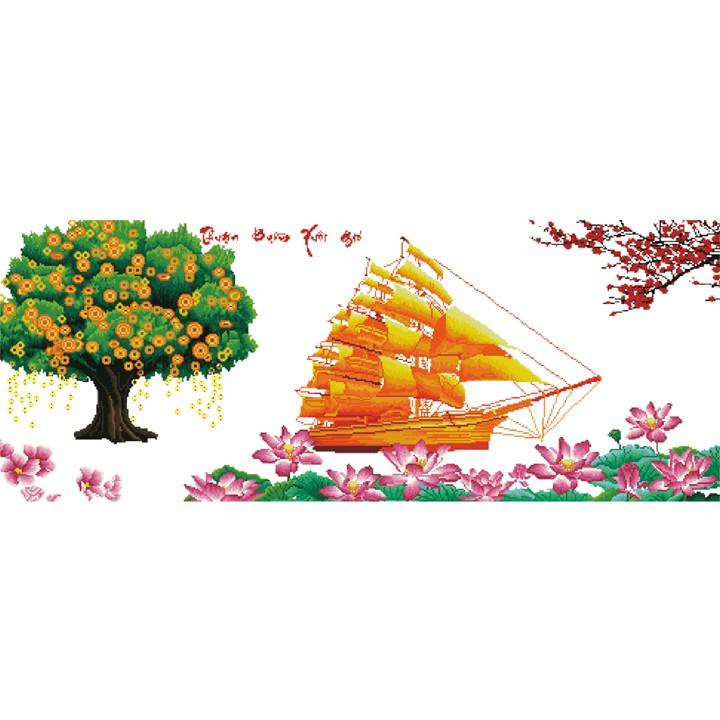 Tranh đính đá thuận buồm xuôi gió VS208 – Tự đính
