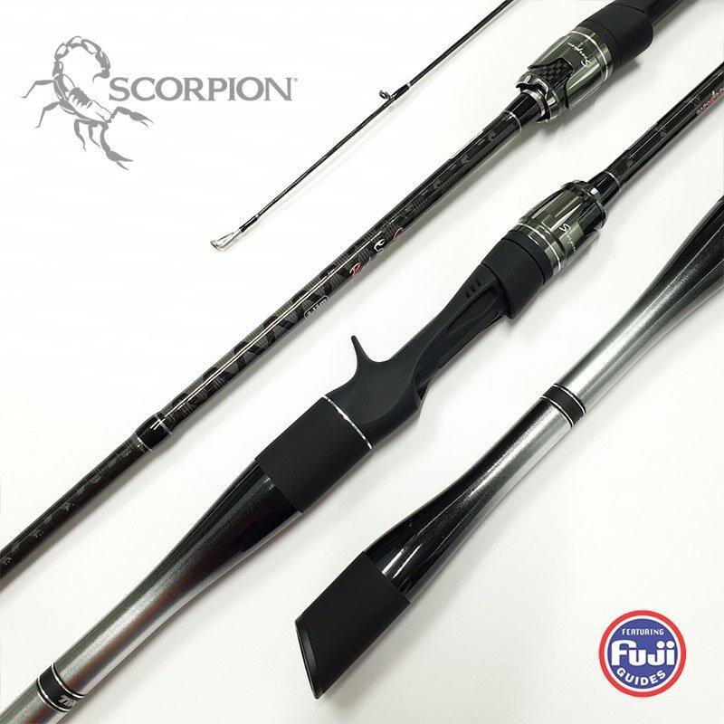 Cần Câu Lure Scopion Khoen Fuji Bản Đen Trắng Cần Câu Cá Máy Đứng Và Máy Ngang Carbon Hàng Cao Cấp