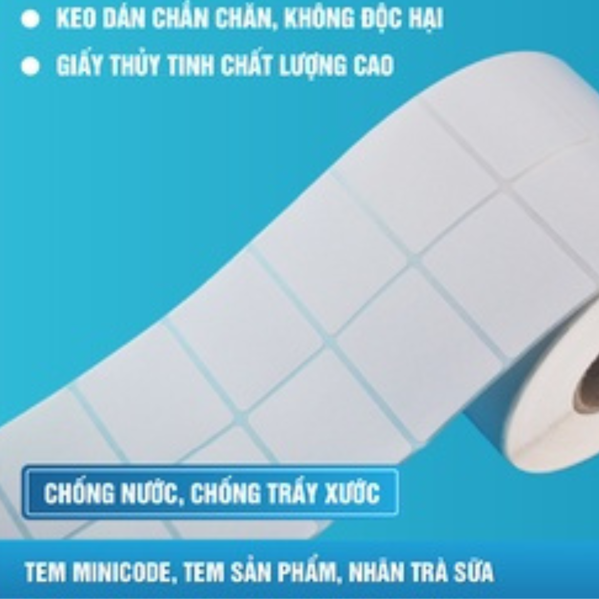 Giấy in mã vạch quản lý kho, cửa hàng 35x22mm 2 tem/hàng 2000 tem/cuộn