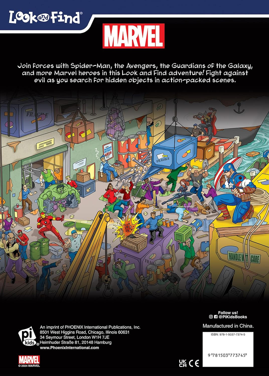 Sách ngoại văn: Look And Find Sticker Book Marvel Heroes And Villains