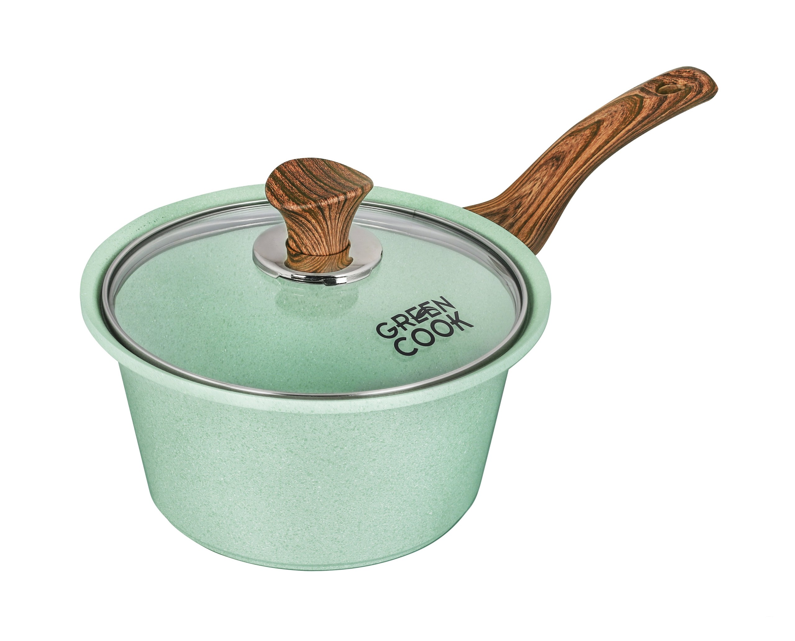 Bộ 3 nồi quánh đúc Ceramic nắp kính chống dính 5 lớp đáy từ Greencook GCS05 Size 18cm/20cm/24cm dùng cho bếp từ,bếp ga,bếp hồng ngoại,bếp củi-Hàng chính hãng