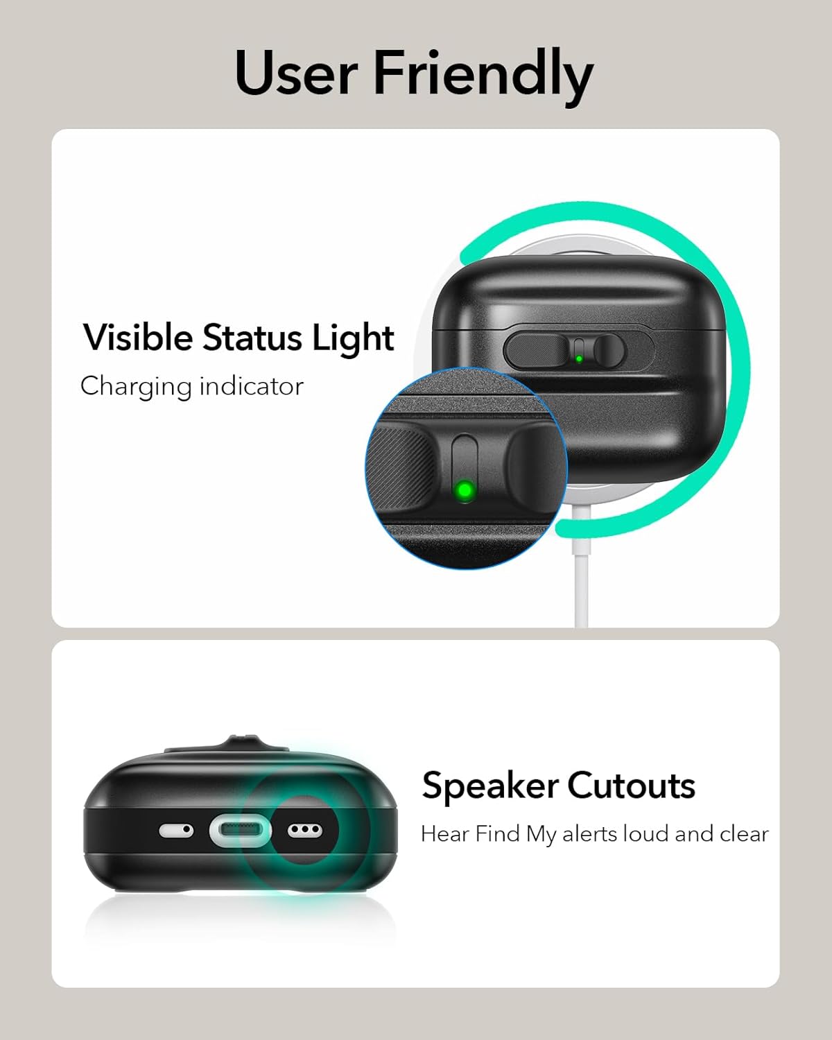 Bao Case ESR Pulse FlickLock Magnetic Case cho AirPods Pro 3 - Hàng Chính Hãng