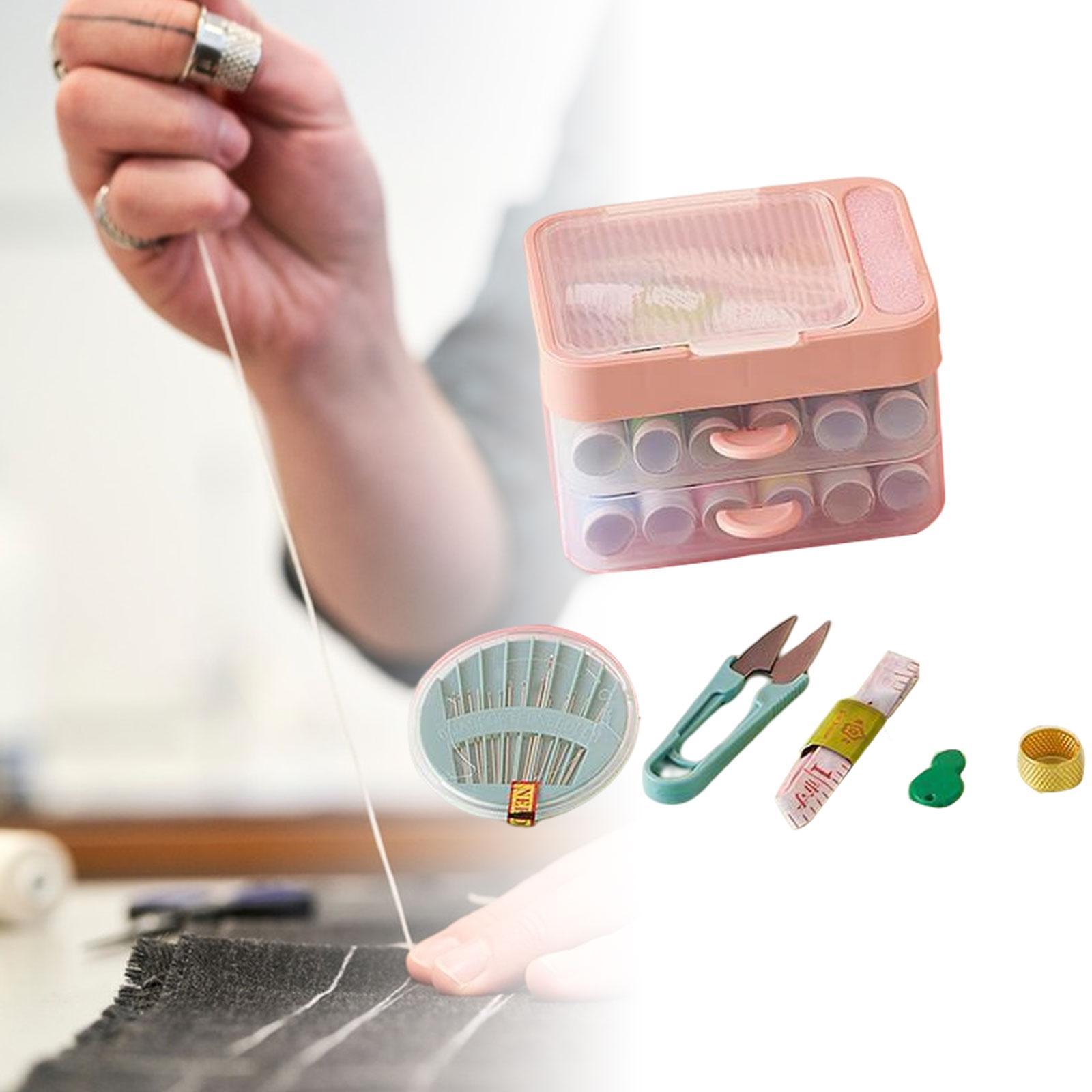 Sewing Kit with  Two Layer Drawer Essential Basic Sewing Kit Compact