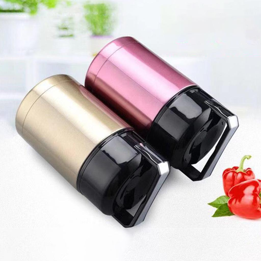 Insulated Lunch Container Food Jar Stainless Steel Vacuum Bento Lunch Box Golden