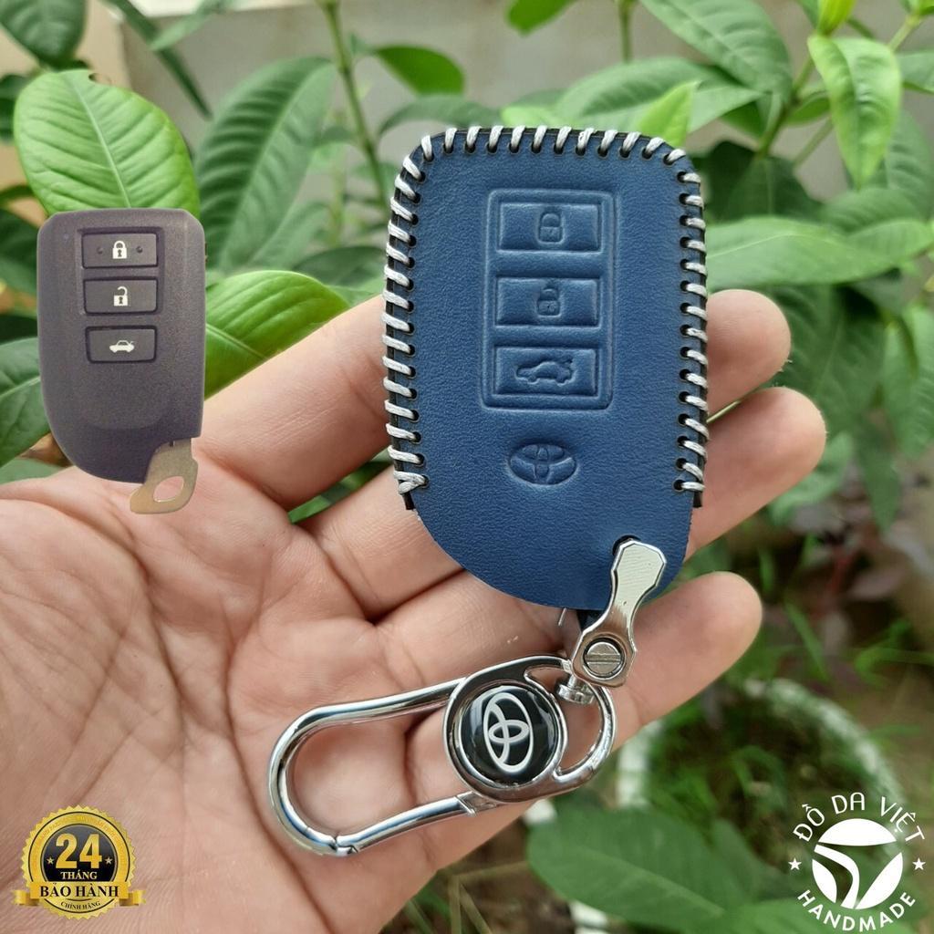 Bao Da Chìa Khóa TOYOTA Vios G 2019- 2023, Yaris. Da Bò Nhập Khẩu , Khắc Tên + Số ĐT Chủ Xe