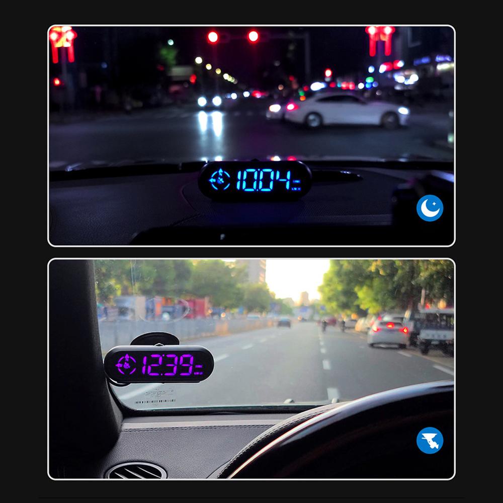 Car HUD Headup Display LED Digital GPS Speedometer Support Overspeed Alarm Fatigue Driving Reminder with Light Sensor