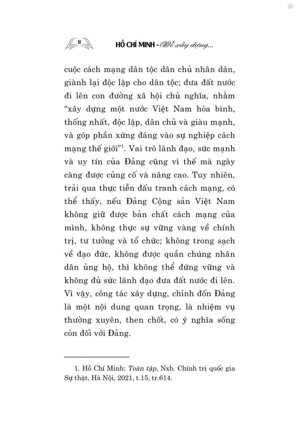 Hồ Chí Minh về xây dựng Đảng và chỉnh đốn Đảng (Xuất bản lần thứ hai, có chỉnh sửa và bổ sung) bản in 2025