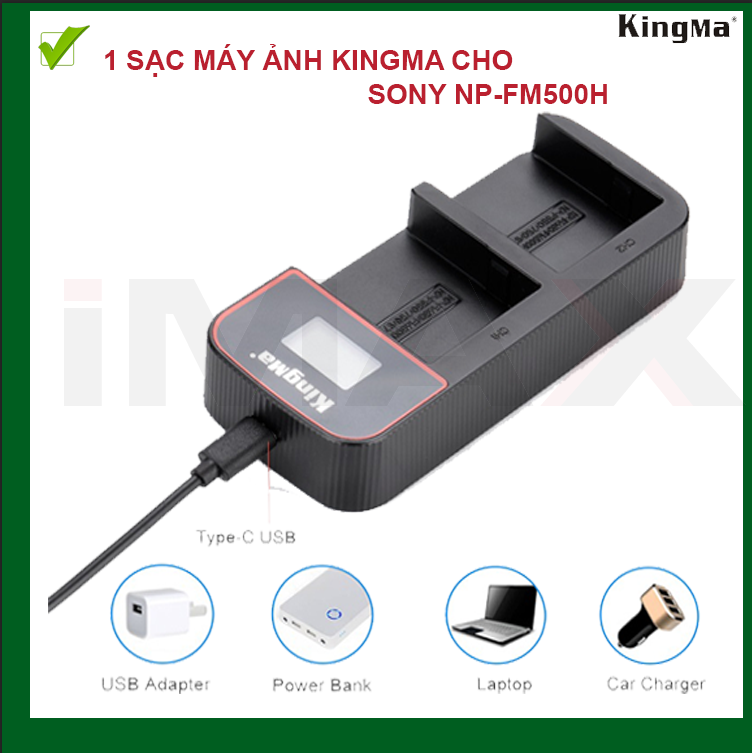 SẠC ĐÔI KINGMA VER 3 MÀN HÌNH LCD FOR SONY NP-F550 / F750 / F770 / F970 / FM50 / FM500H - HÀNG CHÍNH HÃNG