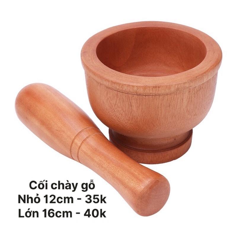 Bộ cối chày gỗ